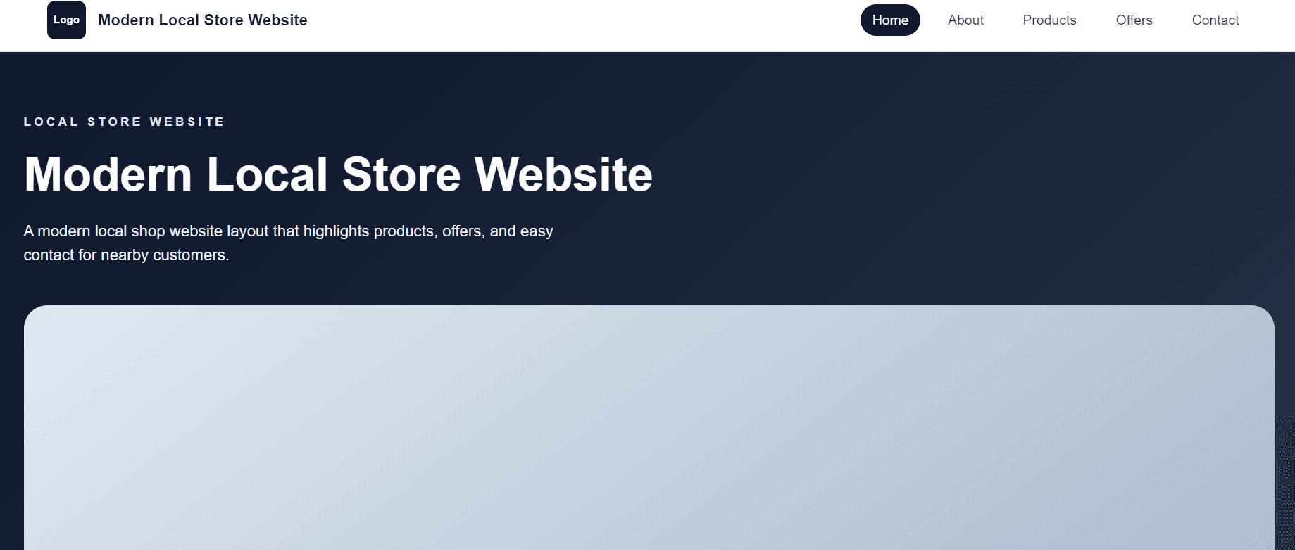 Modern Local Store Website
