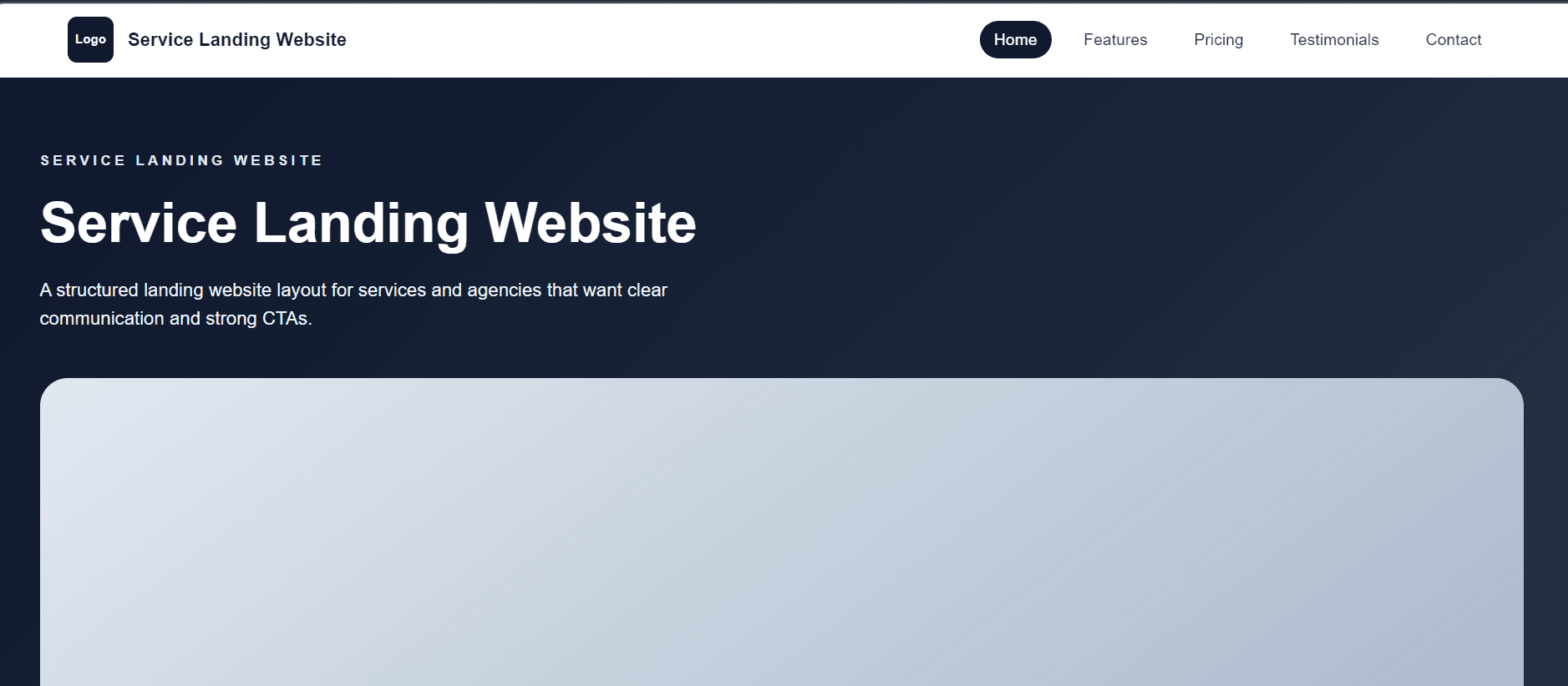 Service Landing Website