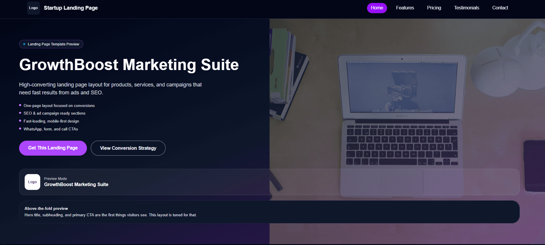 Startup Landing Page